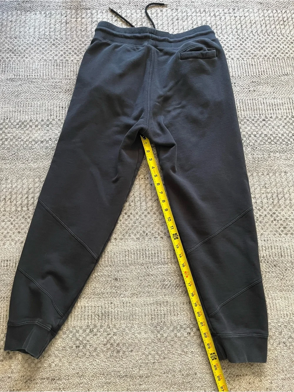 Air Jordan flight fleece pants, sweats joggers black with “flight” patch on leg